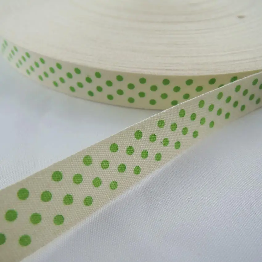 Green dots 17 видов стилей 5/" 15 мм хлопок ленты DIY тесьма ленты для шитья и упаковки аксессуары ткань тканевые ленты 20 ярдов - Цвет: Green dots