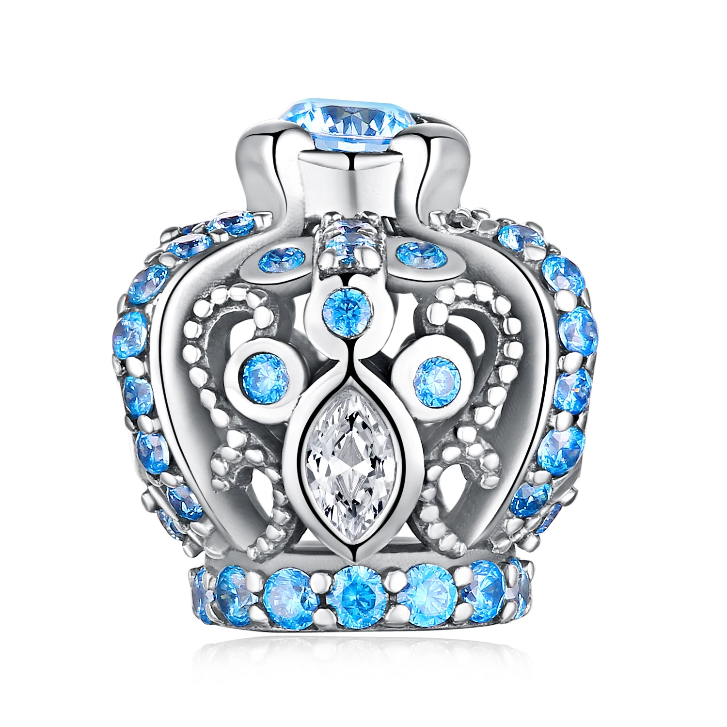 JewelryPalace Винтаж синий кубический Корона из циркония подвеска в форме шара