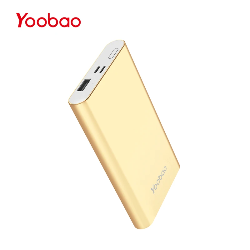 Yoobao PL10 8000 мАч Внешний аккумулятор алюминиевый сплав портативное Внешнее зарядное устройство двойной вход зарядное устройство для iPhone Xiaomi - Цвет: Gold