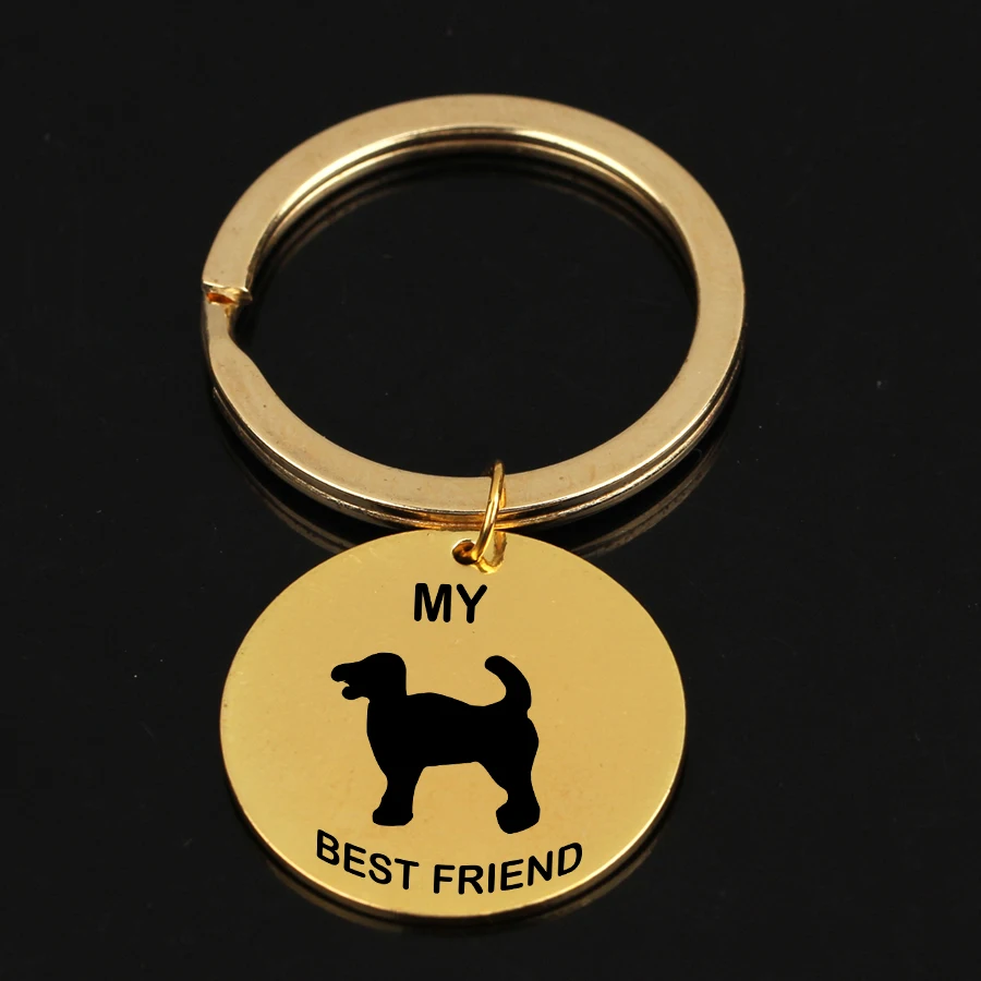 Модный собачий брелок с гравировкой мой лучший лучшему другу DIY Ювелирные