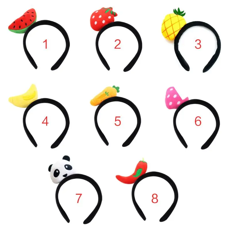 Ful Cute 3d Cartoon Watermelon Strawberry Toy Decor Hair Hoop Sweet