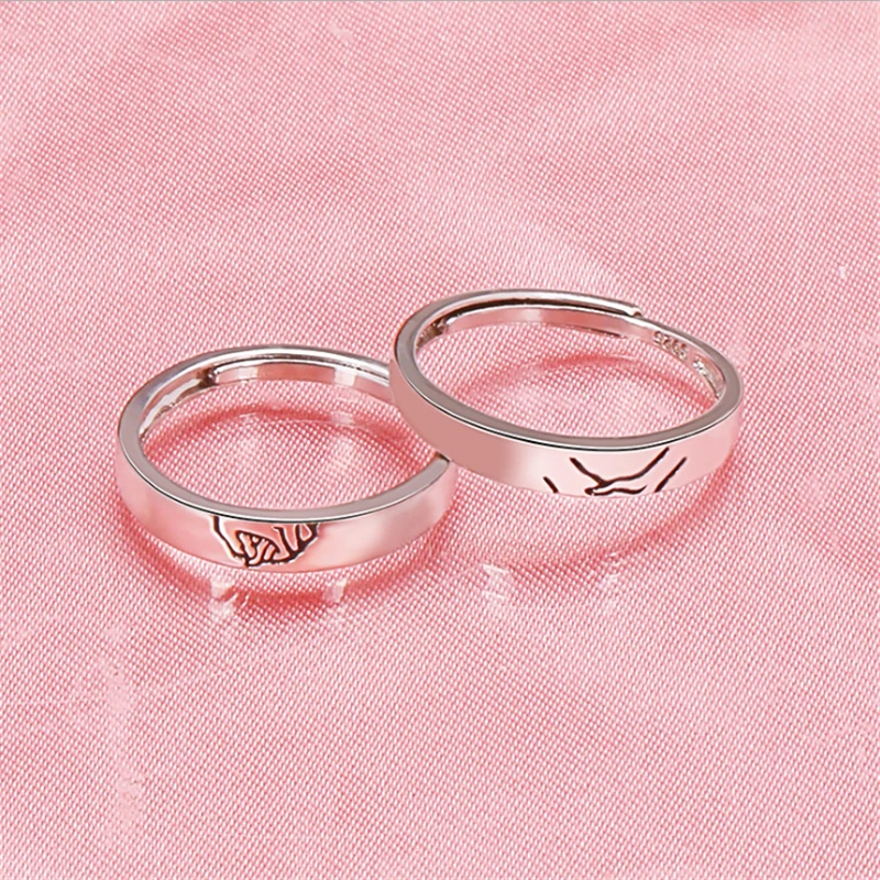 Кольца для пар Anillos Anel Masculino тибетские серебряные кольца открытые влюбленных