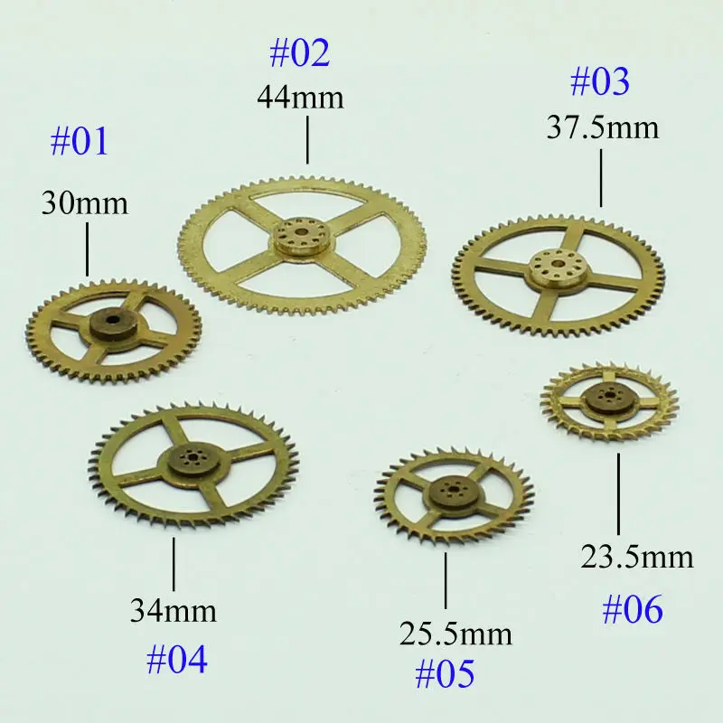 6 шт./лот часы в стиле стимпанк с латунным колесом винтажные аксессуары для