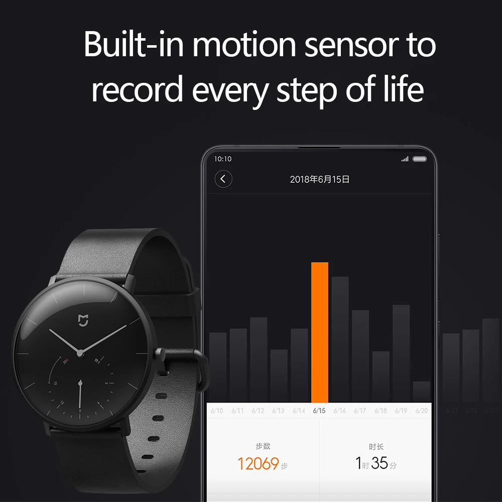 Оригинальные умные кварцевые часы Xiaomi, новинка, мужские и женские повседневные умные часы с двойным циферблатом и напоминанием о вибрации, шагомером, Bluetooth