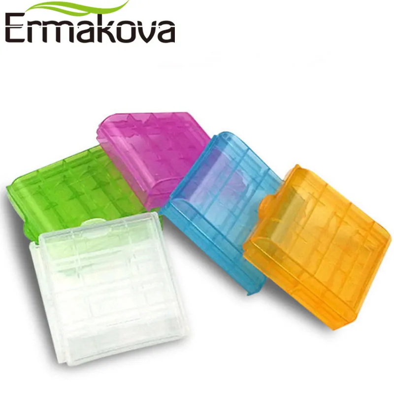 ERMAKOVA 5 шт./лот прозрачный органайзер для батарей AA AAA чехол держатель контейнер