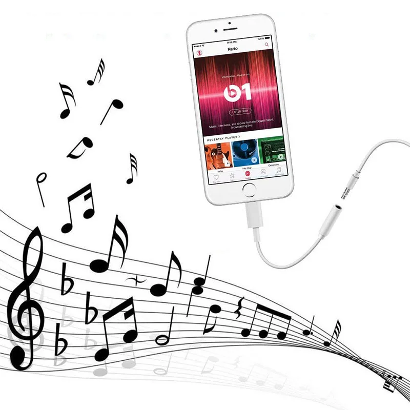 

Reilim Audio adapter 3.5 headphone jack adapter for lightning to 3.5mm Audio Cable Connector support ios 12 for iphone 7, 8