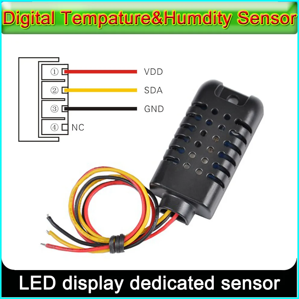 AM2301 Digital Tempature And Humdity Sensor Single color LED display temperature &amp humidity sensor | Электронные компоненты