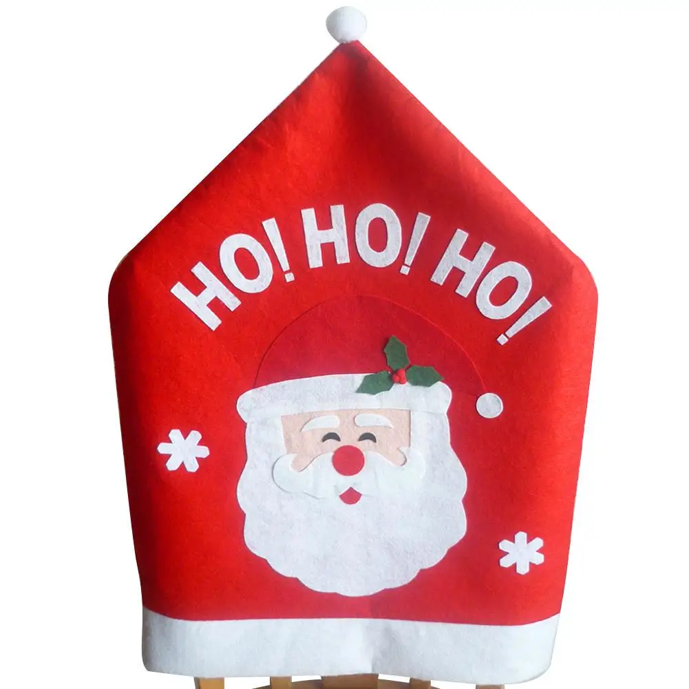 Рождественский Чехол для стула Санта Клауса чехол Рождественское украшение дома