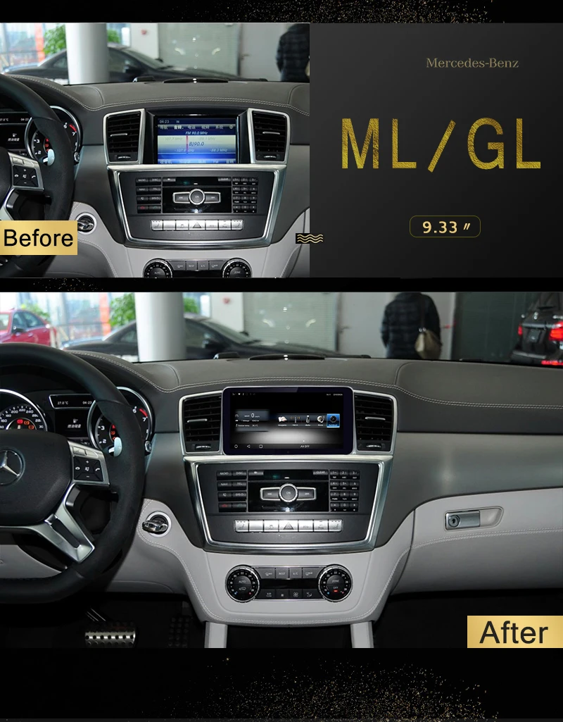 NVTECH Android мультимедийная навигация gps для Mecerdes Benz CLASS ML/GL радио приборная панель dvd-плеер 9,3" стиль 2013
