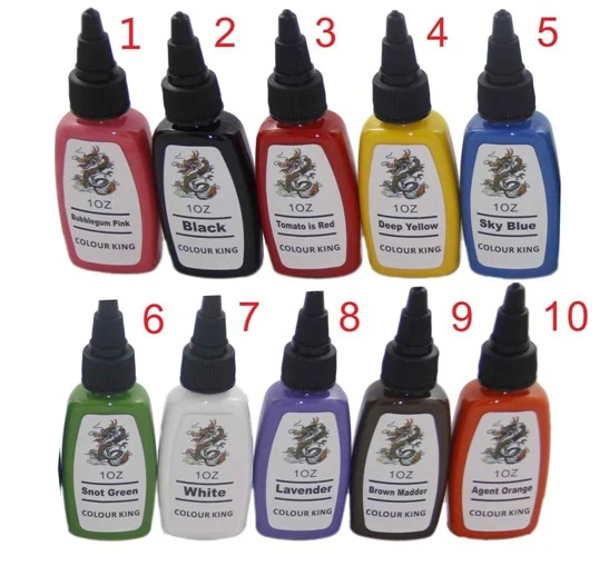 

Tattoo Inks 10 Colors 30ml/bottle Tatto Pigment Inks Set For Body Tattoo Art Kit