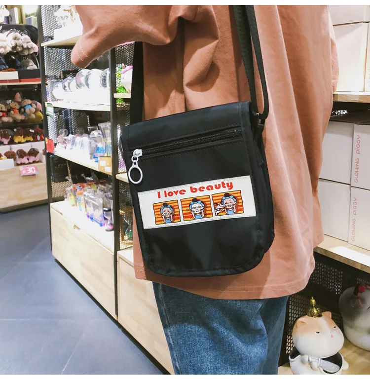 Сумки для женщин Harajuku мультяшный принт сумка почтальон Дамская Водонепроницаемая нейлоновая ткань сумка через плечо Горячая Распродажа женских сумок