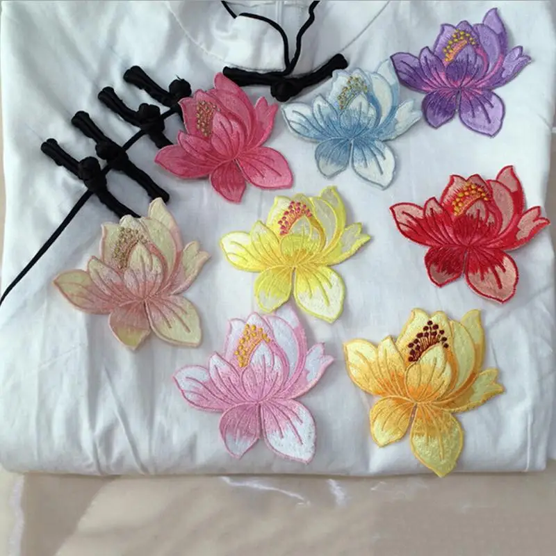 1 шт. патчи с цветами лотоса для одежды|flower iron on|flower on patchesiron patches |