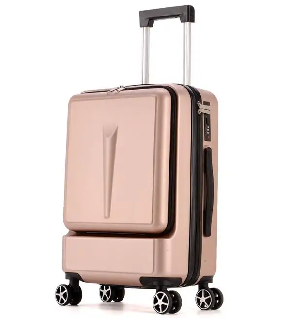 gold pink Travel tale 2" 24" дюймов АБС жесткий чехол ноутбук тележка для ручной клади багажник чехол для колес для посадки - Цвет: gold pink