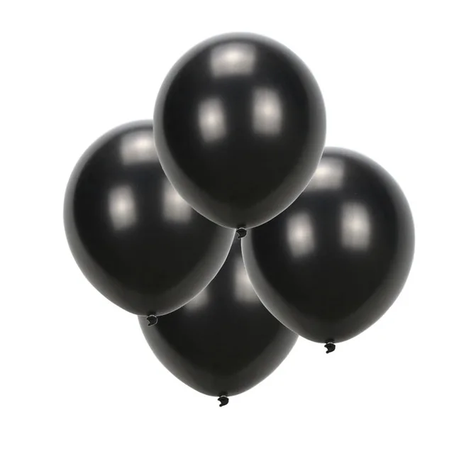 black latex-10pcs 5/10 шт. 18 дюймов черный, Белый Цвет Полосатый Фольга воздушные шары в горошек из латекса одежда для свадьбы, дня рождения украшения Дети воздушный шар Globos - Цвет: black latex-10pcs