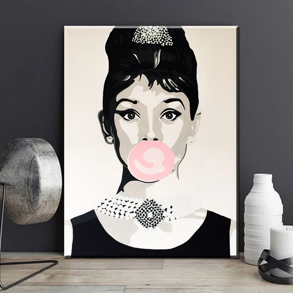 

XX3156 холст картины настенные картины принты для домашнего декора Одри Хепберн на холсте, рамка отсутствует, настенный плакат для декора для ...