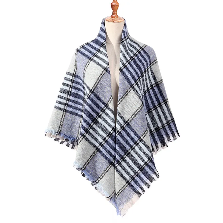 F31 Squre scarf Клетчатые шарфы; женские шарфы; зимние кашемировые шарфы; квадратные шали для женщин; обертывания; вязаное одеяло; бандана; теплые шарфы - Цвет: F31 Squre scarf