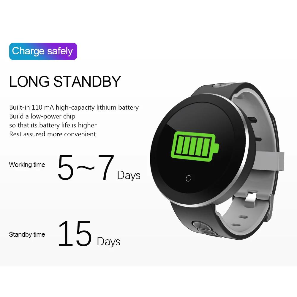 Bakeey Q8 Pro Smart Часы Smartwatch IP6 Водонепроницаемый крови Prssure монитор сердечного ритма