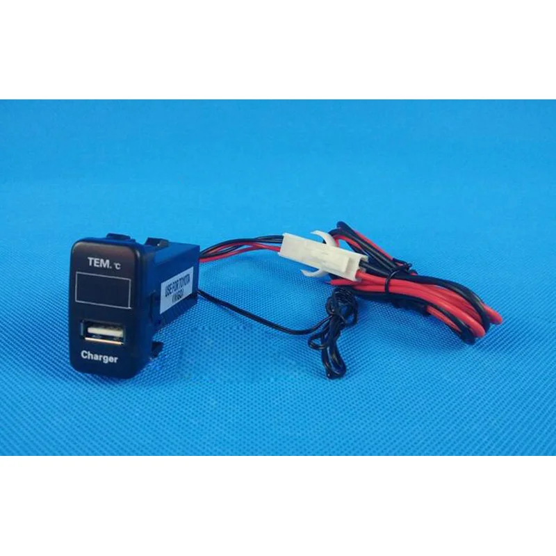 USB зарядное устройство аудио разъем напряжение выход температура в дисплее температура VOL. V TEM для Toyota PRADO 2003-2009/SEQUOIA 2008