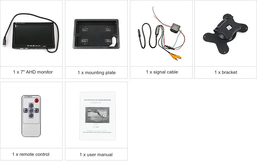 DIYKIT AHD 800x480 7 дюймов TFT ЖК дисплей автомобиля Мониторы Заднего вида Max поддержка 1080 P камера 2 видео вход