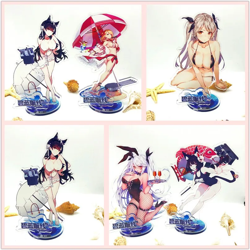 12 шт./лот Азур Лейн Фигурка Игрушка Аниме игра Takao Atago Akagi Kaga Soryu акриловая кукла 15