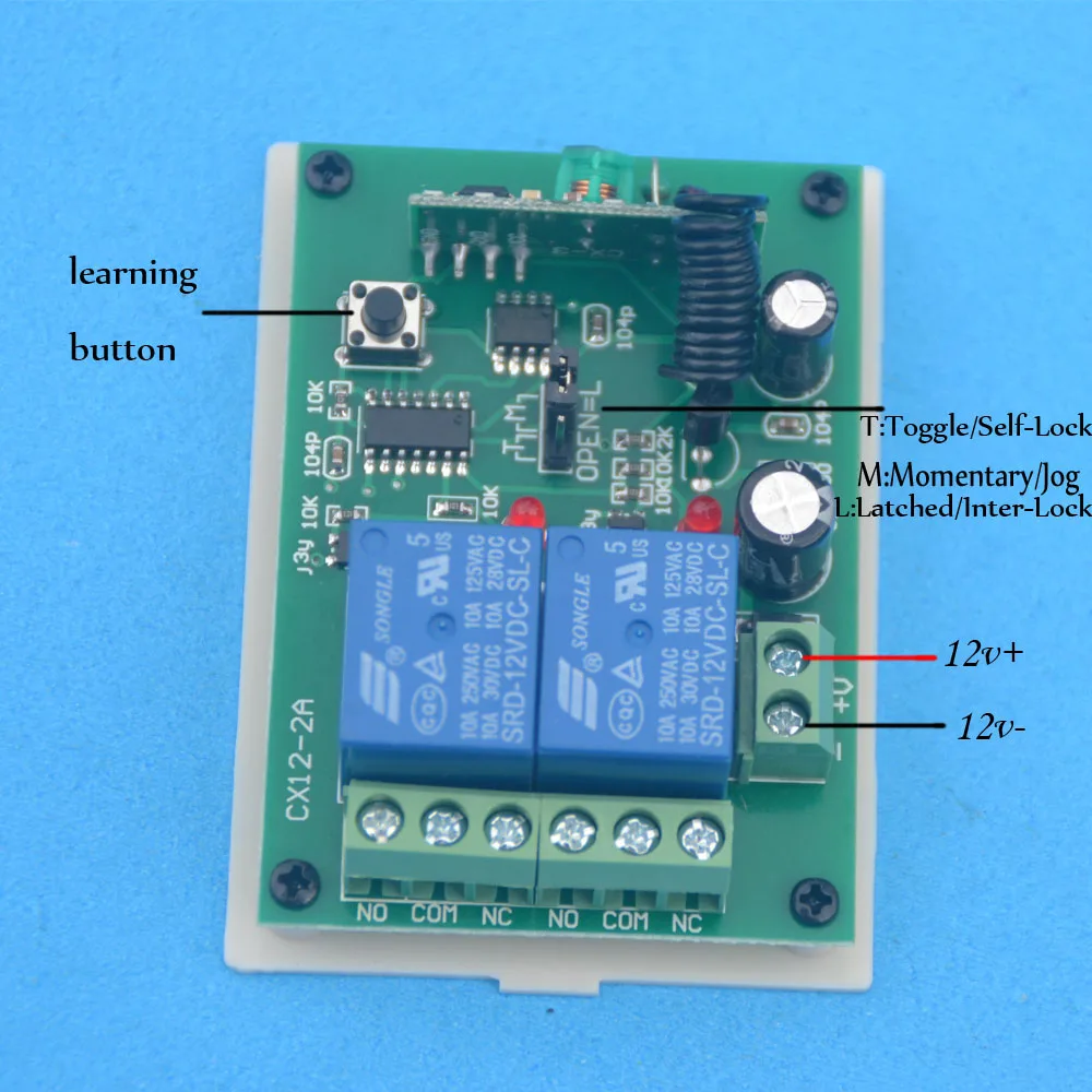 DC12V/24 V 2 канала Беспроводной переключатель приемник-1 шт.)+ 1/2/3 передатчик пульта дистанционного Управление