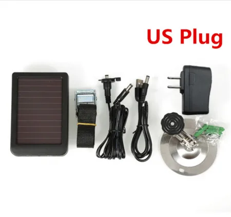 US Plug Suntek охотничья камера солнечное зарядное устройство перезаряжаемая 1500 MAH литиевая батарея солнечная панель - Цвет: US Plug