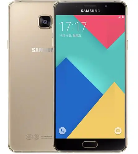 Golden Samsung Galaxy A7 A7100 мобильный телефон Dual Sim 5," 3 ГБ ОЗУ 16 Гб ПЗУ 13MP 4G LTE восьмиядерный смартфон с отпечатком пальца - Цвет: Golden