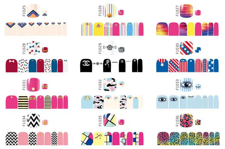 Наклейки для ногтей 50 шт. модный летний клей ног наклейки цветочные узоры дизайн