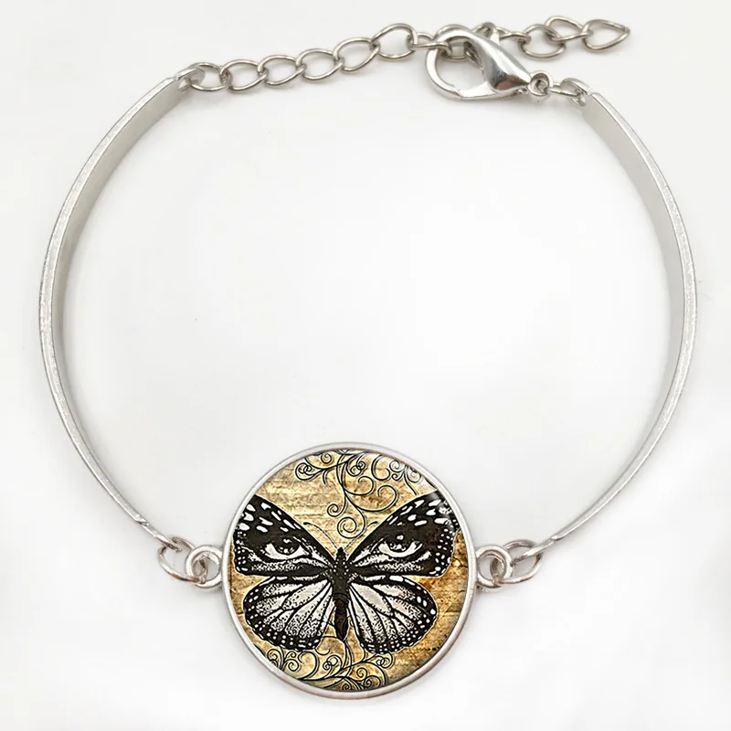 Готический подарок на Хэллоуин для женщины красивая винтажная черная бабочка