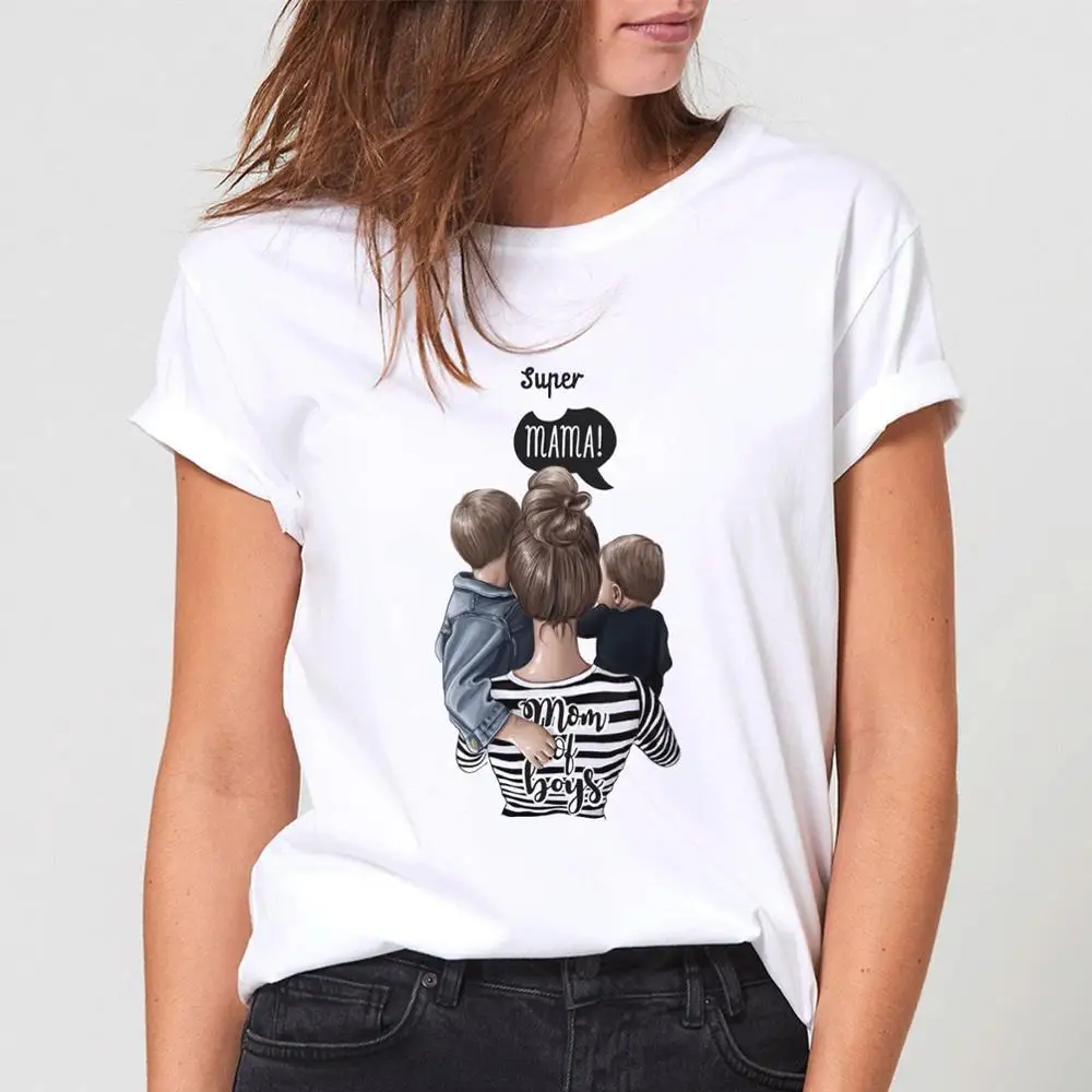 Harajuku футболка женская забавная супер мама короткий рукав Большие | Футболки -33061267903