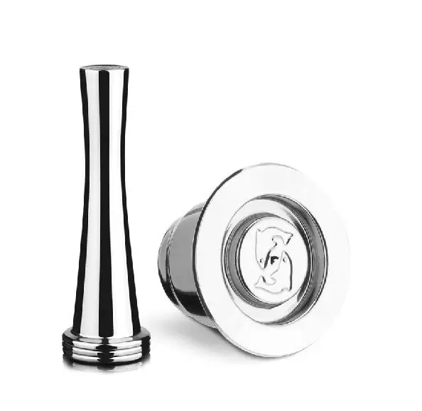 Капсулы для эспрессо из нержавеющей стали с квадратным отверстием Nespresso многоразовые капсулы - Цвет: 1 dophin 1 tamper