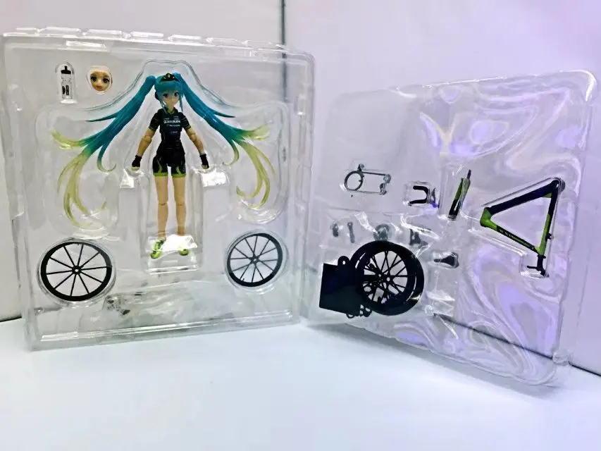 Хацунэ Мику Figma 307 гоночный Мику teaomuyo поддержка ver. ПВХ фигурка Коллекция Модель игрушки 14 см