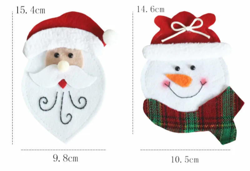 6 видов стилей рождественские украшения держатели для серебра Санта Клаус