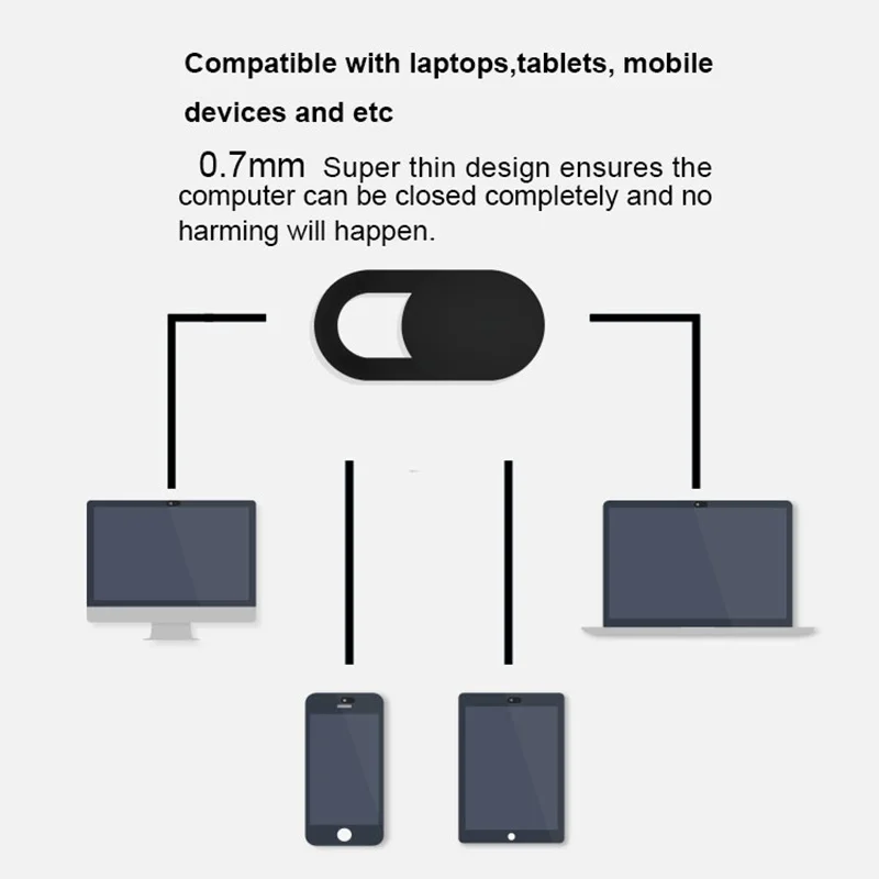 3Pcs Universal Plastic WebCam Slide Shutter Cover Web Camera Secure Protect Privacy for Desktop Laptop Phone | Мобильные телефоны и