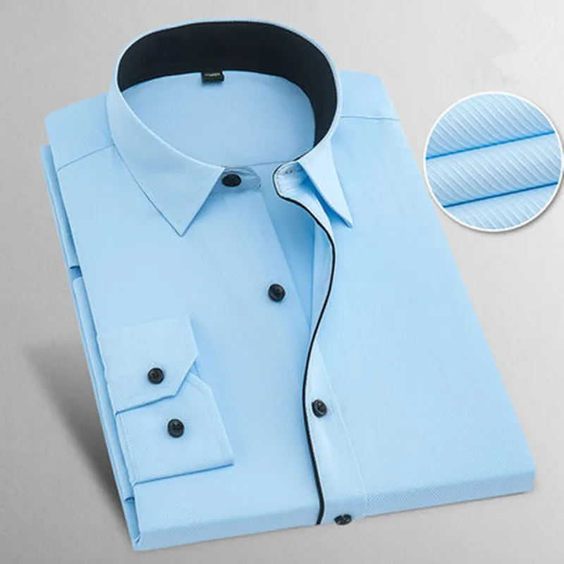 New2020 Spring Autumn Cotton Men Dress Shirts Long sleeve Mens Casual Shirt Plus Size 4XL Slim Fit Social Shirts