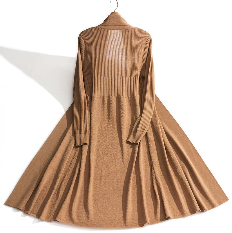 Женское длинное платье свитер тонкое трикотажное пальто кардиган облегающее