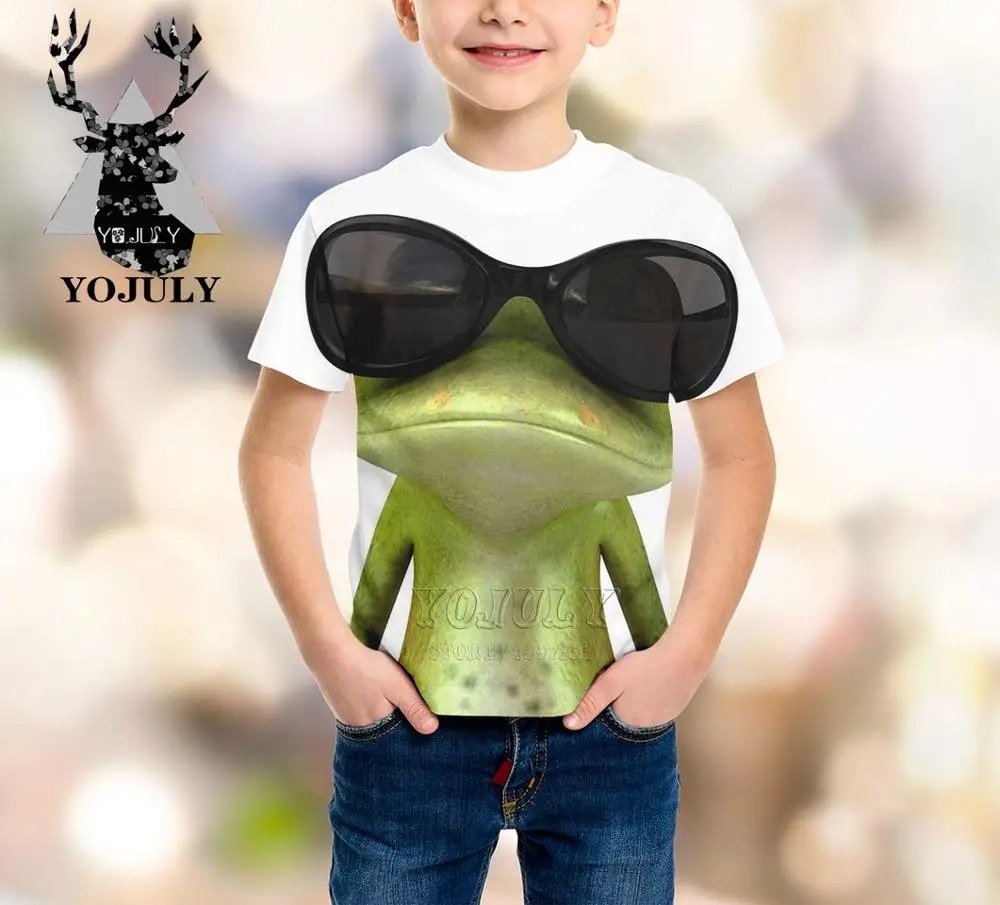 1 YOJULY/детская одежда с 3d принтом в виде лягушки для маленьких мальчиков и девочек-подростков детская футболка горячая Распродажа, модные футболки Modis с круглым вырезом, A252 - Цвет: 1
