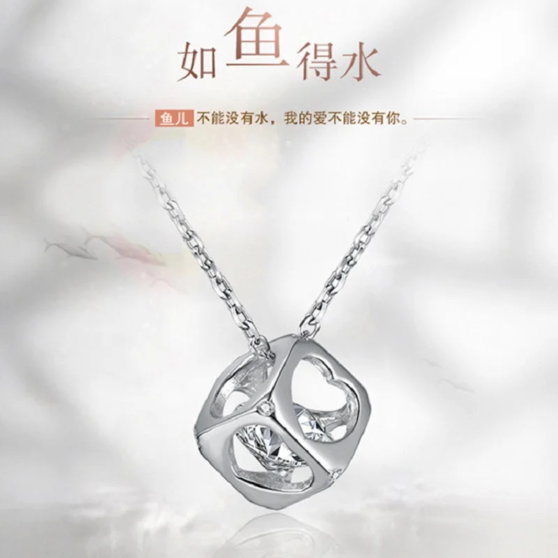 CHINGYING высокого качества День Святого Валентина подарок 925 пробы Silver Cube с