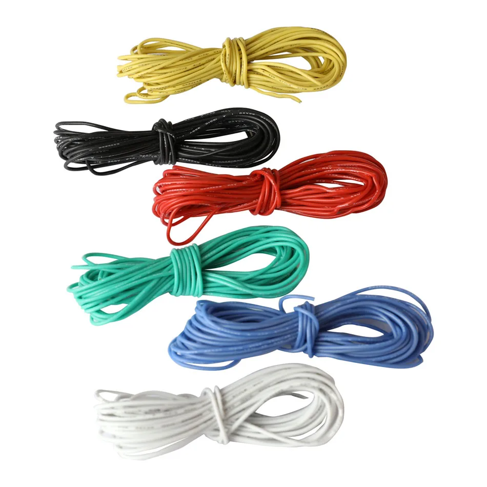 Silicone Wire 18 AWG UL3132 Hook-up Stranded Wire Flexible 30 Gauge 300V Tinned Copper Rubber Insulated Electrical Wire