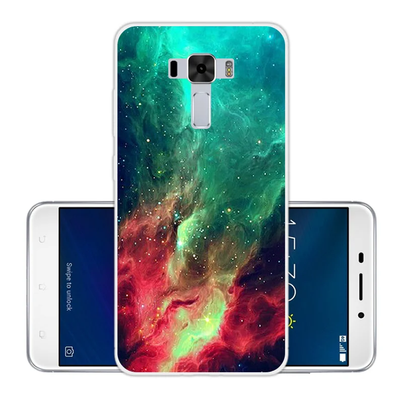 For Asus Zenfone 3 Laser ZC551KL Silicone Nebula Case zenfone3 laser Protective Capa DIY for |