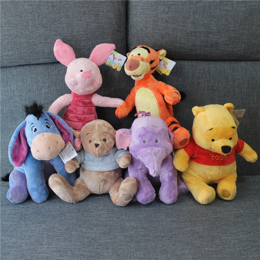 1 шт. ИА Ослик Медведь Тигр поросенок Свинья желтый кролик Roo Heffalump слон плюшевые игрушки милые мягкие животные детские игрушки