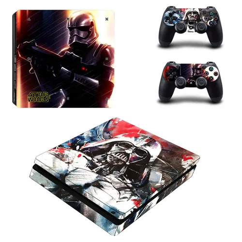 YSP4S-0585 Пленка Звездные войны Дарт Вейдер наклейка PS4 тонкая кожа Наклейка для sony playstation 4 консоль и 2 контроллера PS4 тонкий стикер кожи - Цвет: YSP4S-0585