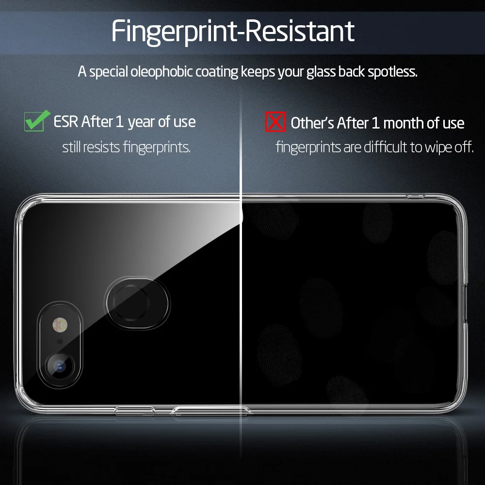 ESR чехол для Google Pixel 3 Mimic 9H закаленное стекло задняя крышка мягкий силиконовый бампер противоударный Роскошный чехол для Google Pixel 3XL