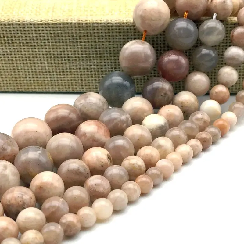 Новые бусины хорошего качества из натурального солнцезащитного камня круглые