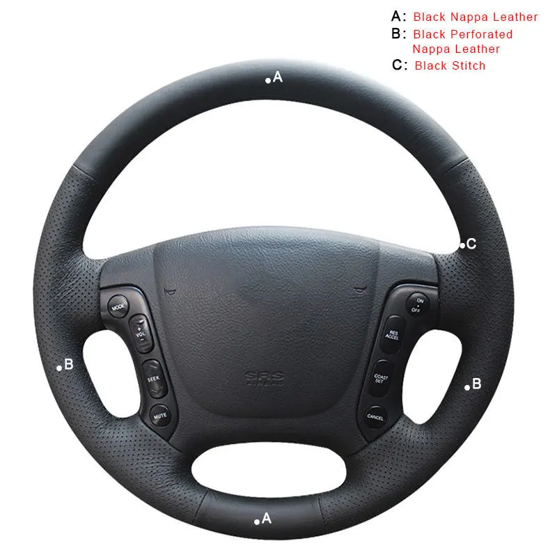 Автомобильная оплетка на руль для hyundai Santa Fe 2007 2008 2009 2010 2011 2012 авто чехлы на руль автомобиля-Стайлинг - Название цвета: Top Layer Leather