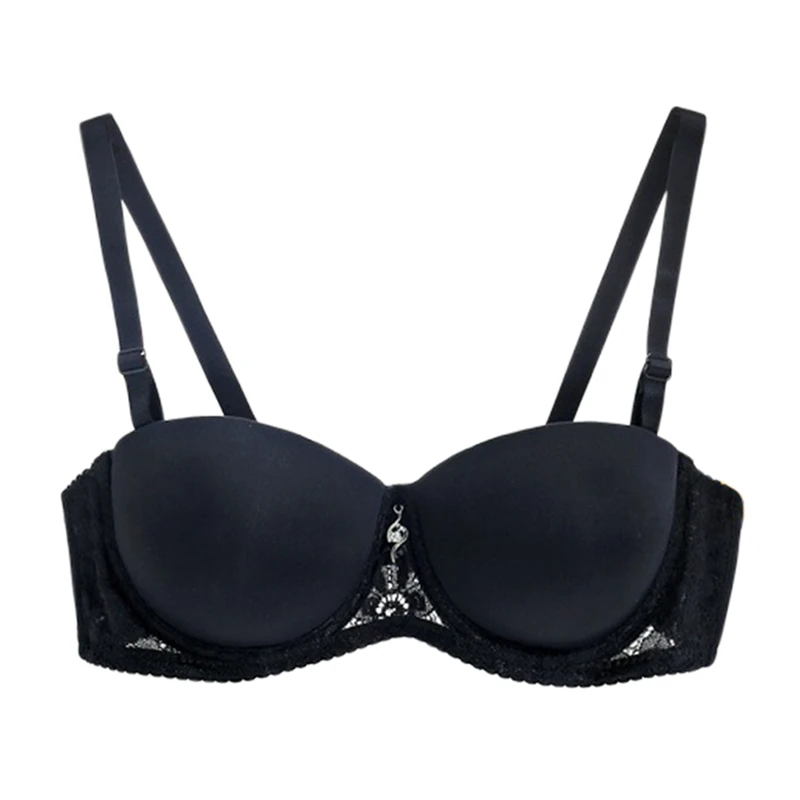 

Women Ultra Thick Padded Bra Sexy Lace Bralette Underwear Adjusted Straps Sheer Bra Lingerie Brassiere
