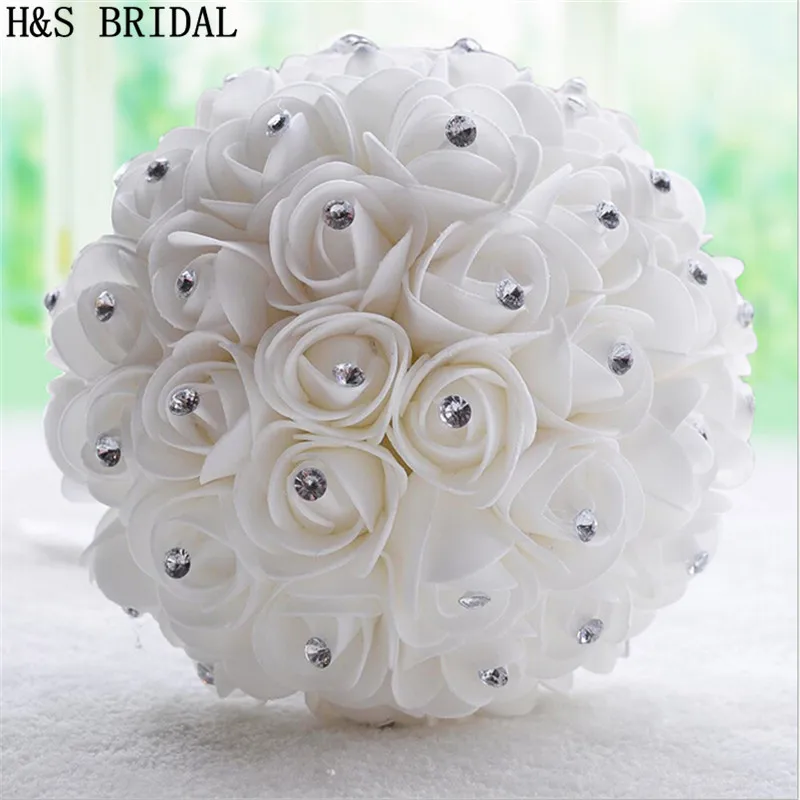 Свадебный букет подружки невесты Искусственные Свадебные букеты с белыми