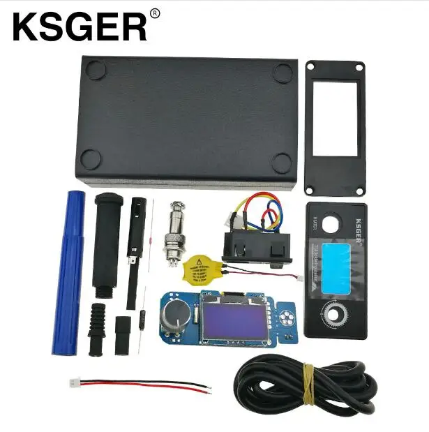 KSGER V2.1S Электрические паяльники T12 STM32 OLED 1,3 Размер контроллер экрана 9501 паяльная Ручка DIY наборы для Hakko T12 наконечник - Цвет: SET 5