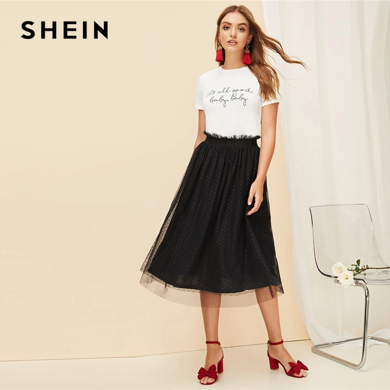 SHEIN белая футболка с надписью и надписью, облегающая футболка с коротким рукавом и круглым вырезом, женская летняя повседневная футболка