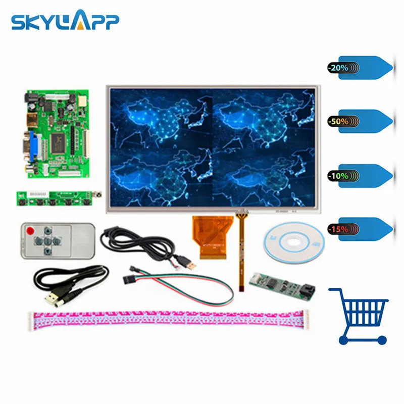 Skylarpu 9 дюймовый полный ЖК дисплей экран для AT090TN10 HDMI/VGA Цифровой драйвер сенсорный